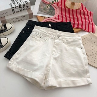 ส่งไวจากไทย✨กางเกงยีนส์ขาสั้นผู้หญิง เอวสูง S-2XL แฟชั่นเกาห…