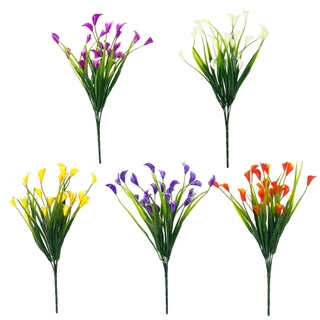 2Bundles Morning Glory ช่อดอกไม้เครื่องประดับตกแต่งดอกไม้ประดิษฐ์จําลองพืชสําหรับตกแต่งบ้านตกแต่งห้อง
