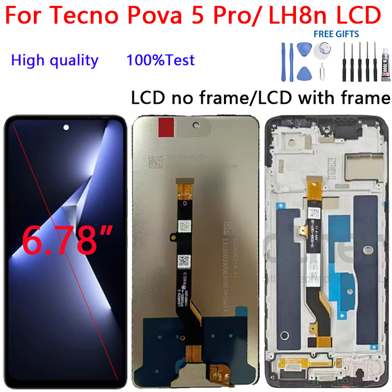 สําหรับ Tecno Pova 5 Pro/LH8n จอแสดงผล LCD Touch Screen Digitizer Glass Assembly อะไหล่ซ่อม
