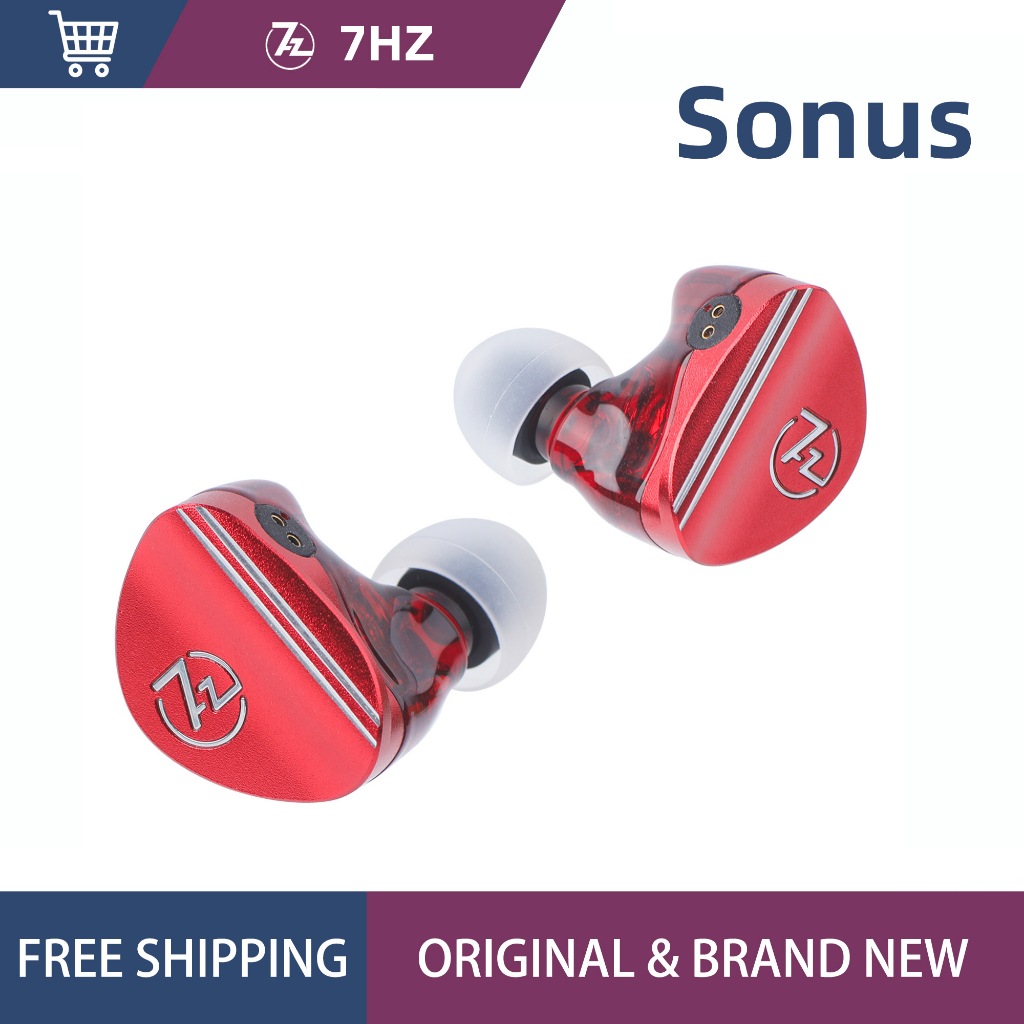 7HZ Sonus 1DD + 1BA Hybrid IEM HiFi หูฟังชนิดใส่ในหูที่ถอดออกได้ High-end Silver-plated OCC สําหรับ 