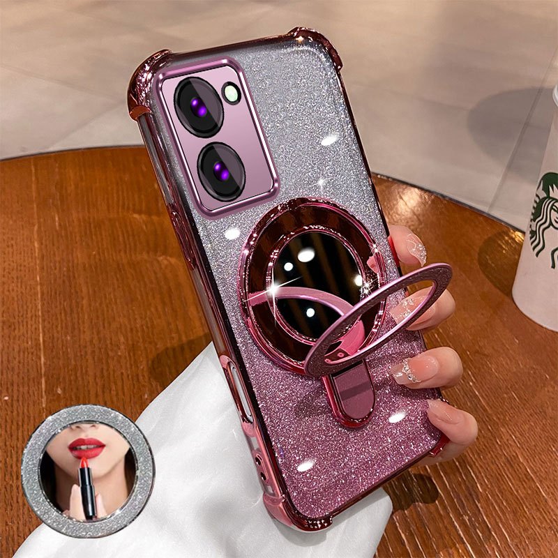 เคสสําหรับ vivo Y100i Y200i นําเข้าวัสดุป้องกันการตกใหม่ที่ใส่กระจกแต่งหน้าโทรศัพท์มือถือกันกระแทกเค