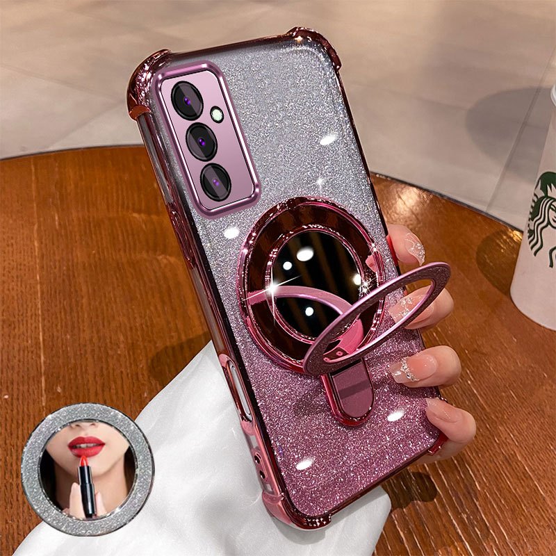 กรณีสําหรับ Samsung A24 4G A34 5G A54 5G นําเข้า anti drop วัสดุใหม่ผู้ถือกระจกแต่งหน้ากันกระแทกโทรศัพท์มือถือ soft Case