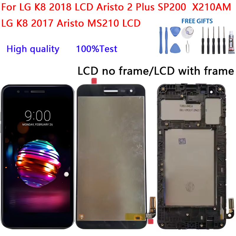 สําหรับ LG K8 2018 LCD Aristo 2 Plus SP200 X210AM K8 2017 Aristo MS210 จอแสดงผล LCD Touch Screen Dig