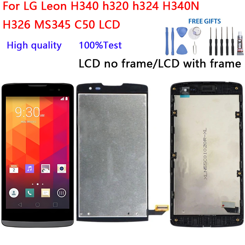สําหรับ LG Leon H340 h320 h324 H340N H326 MS345 C50 จอแสดงผล LCD Touch Screen Digitizer Glass Assemb