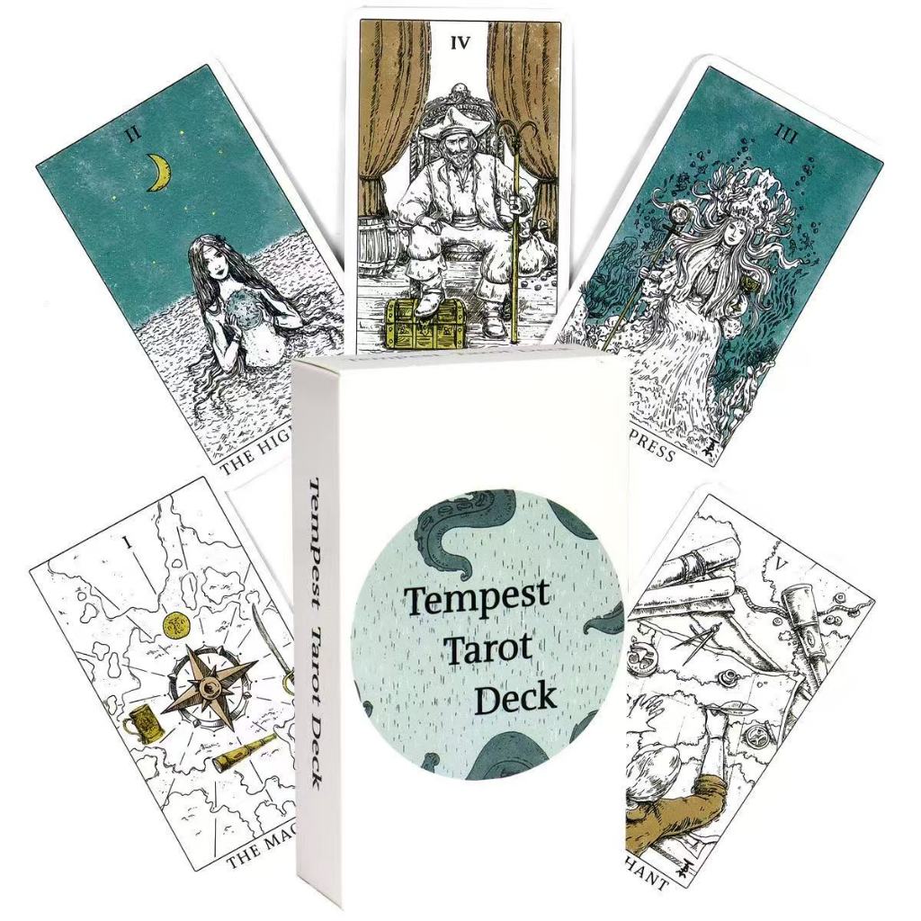ขนาดเล็ก Tempest Tarot Tempest Tarot ภาษาอังกฤษเกมกระดานการ์ดเกม Tempest Tarot Jane การ์ดวาดภาพ