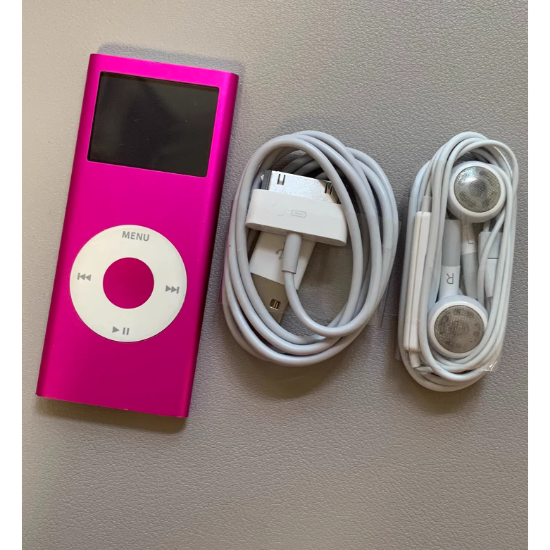 เครื่องเล่นเพลง MP3 nano2 A1199 สีชมพู พร้อมแทนที่ แบตเตอรี่ใหม่เอี่ยม 80% -95% ใหม่