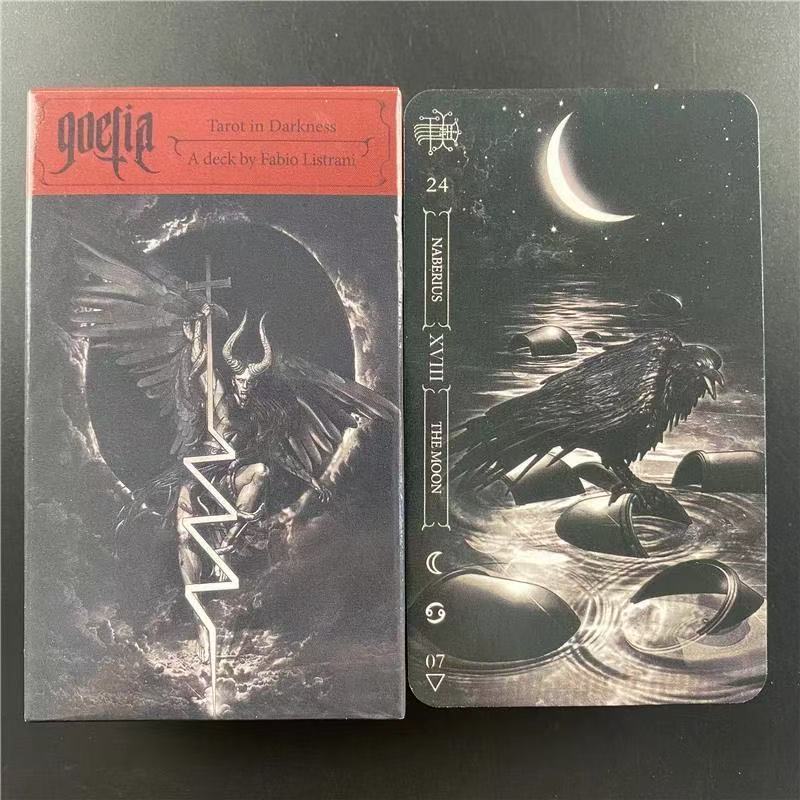 Darkness Solomon Gaiia Tarot เกมกระดานภาษาอังกฤษ การ์ดเกม Goetia Tarot ในความมืด เกมสันทนาการในงานปา