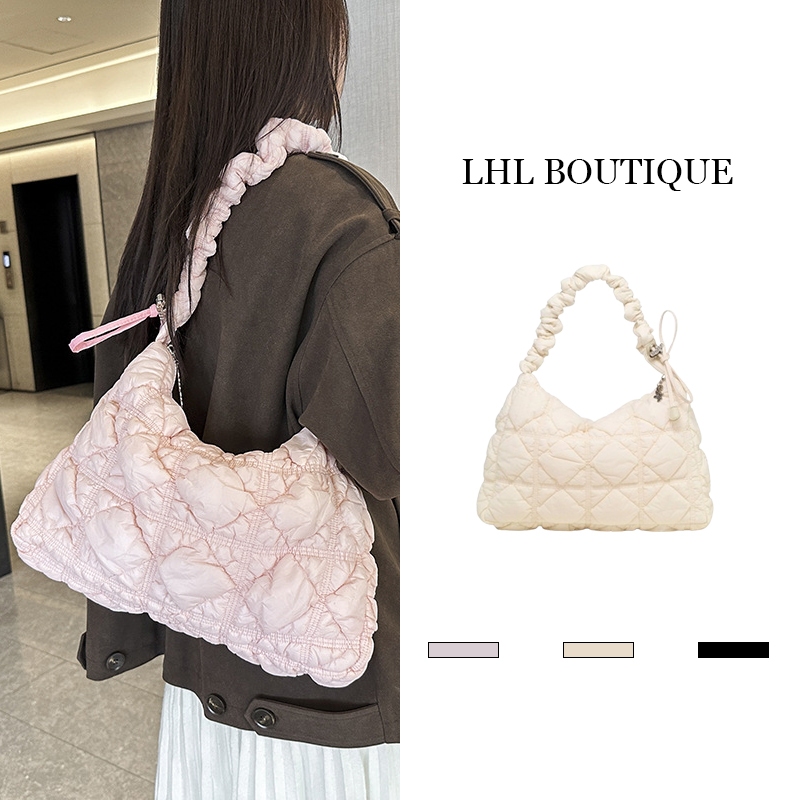 LHL BOUTIQUE ກະເປົ໋າຜ້ານວມຂ້າງ (Puffy Bag) ນຸ່ມ ສວຍ ສຳລັບຜູ້ຍິງ