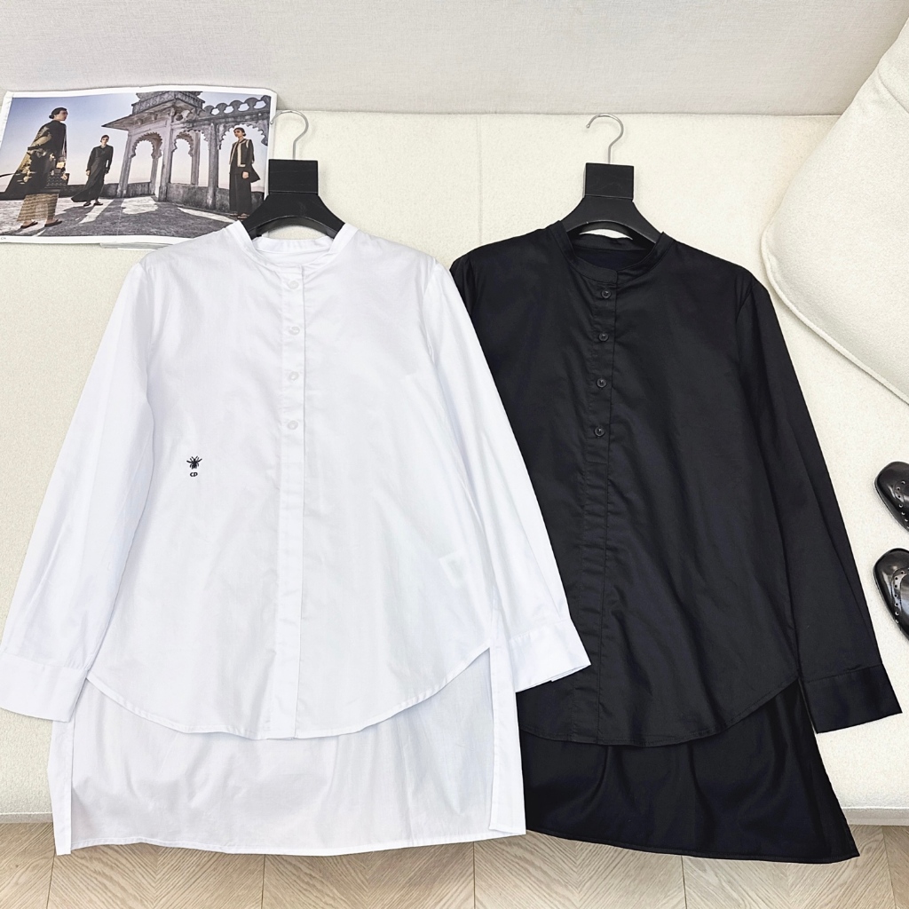 2025 เสื้อเชิ้ตสีดําแขนยาว Di Womens ล่าสุด Size:SL Ucd