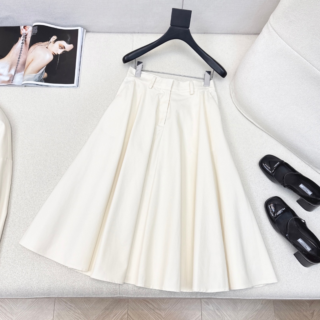 2025 กระโปรงแม็กซี่เอวสูงแอปริคอทสําหรับผู้หญิง Pra ล่าสุด Size:SL fBF