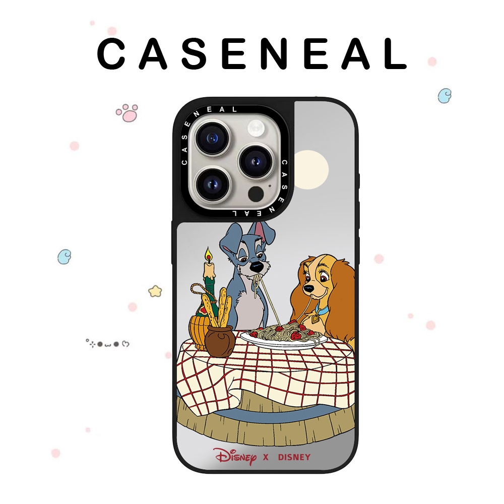CASENEAL สุนัขโต๊ะรับประทานอาหารคุณภาพสูงกระจกเคสโทรศัพท์เหมาะสําหรับiPhone 17ProMax 17pro 17 air 16promax 16 15promax 15 14promax 13 13Promaxแฟชั่นAnti Drop Hard Case