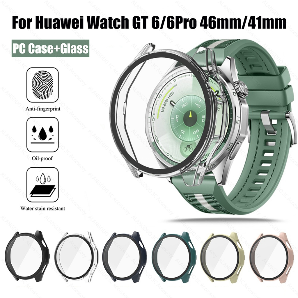 Huawei Watch GT 6 Case PC Full Cover + ฟิล์มกระจกนิรภัย Hard Case สําหรับ Huawei Watch GT6 Pro 46 มม.41 มม.ปลอก Huawei smart watch อุปกรณ์เสริม