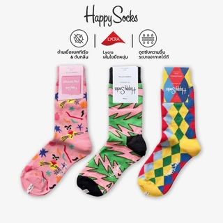 Happy Socks ถุงเท้าครึ่งน่องผ้าฝ้ายลายน่ารักสำหรับผู้หญิง