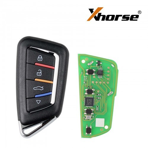 1PC Xhorse XSKF30EN Smart Key Knife Style 4 ปุ่มทํางานร่วมกับ VVDI2, Key tool plus, key tool max,vvd