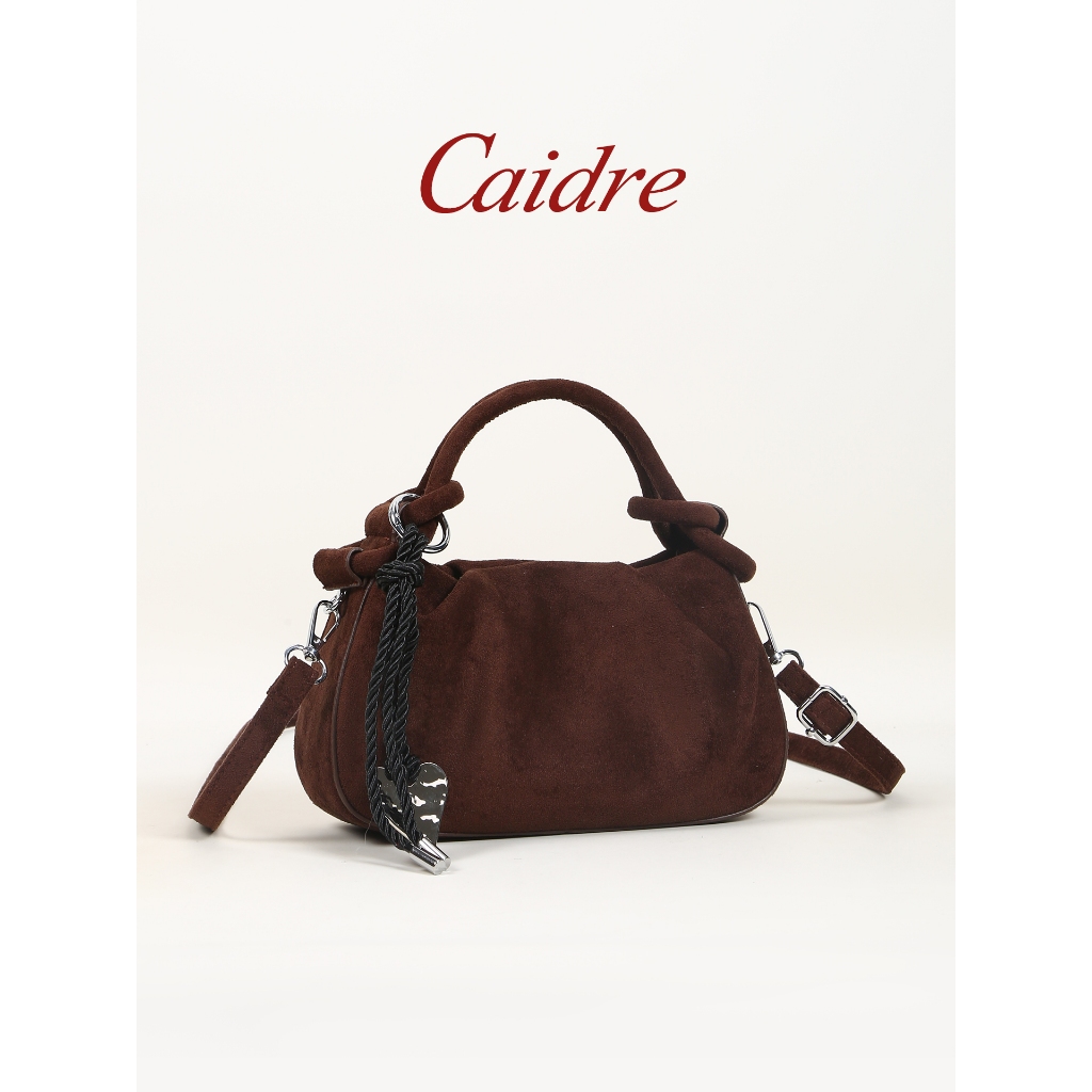 Caidre Cloud Bag Ladies Commuter Suede Handbag Shoulder Crossbody Small Bag