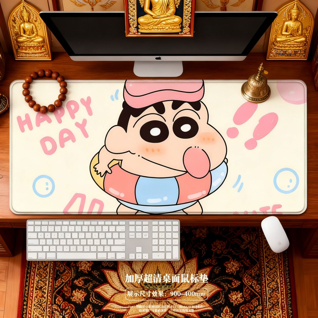 แผ่นรองเม้าส์ 90*40 ซม . แผ่นรองเมาส์ ที่รองเมาส์ Mouse Pad แผ่นรองเม้าส์ขนาดใหญ่ เมาส์ลายการ์ตูนชิน