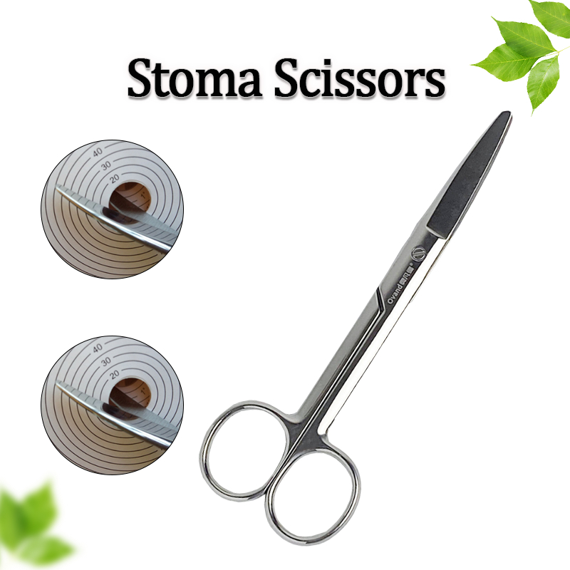 Ostomy กระเป๋ากรรไกรสแตนเลสพิเศษ Stoma Care อุปกรณ์เสริม Ostomy Care เครื่องมือ 14 ซม.