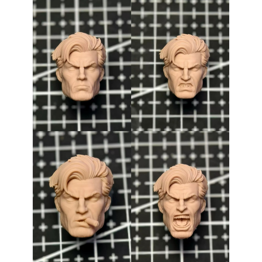 Unpainted 1/12 Scale Punisher หัวแกะสลักรุ่น Fit สําหรับ 6 นิ้ว SHF MAFIX ML MEZCO McFarlane ชายรูปตุ๊กตาของเล่น