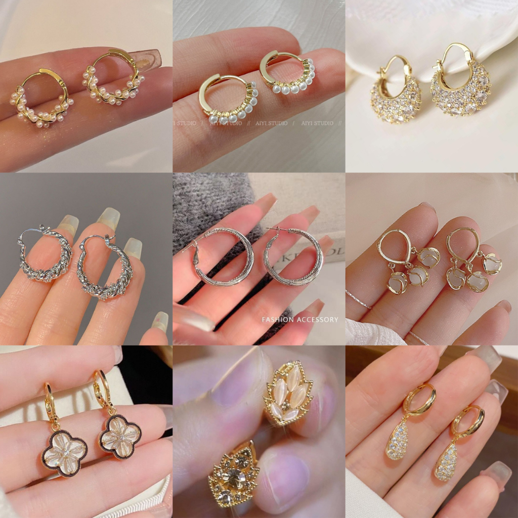 ต่างหูหยดเคลือบที่สวยงาม มีการออกแบบทันสมัยและหรูหรา เหมาะสำหรับแฟชั่นสตรี