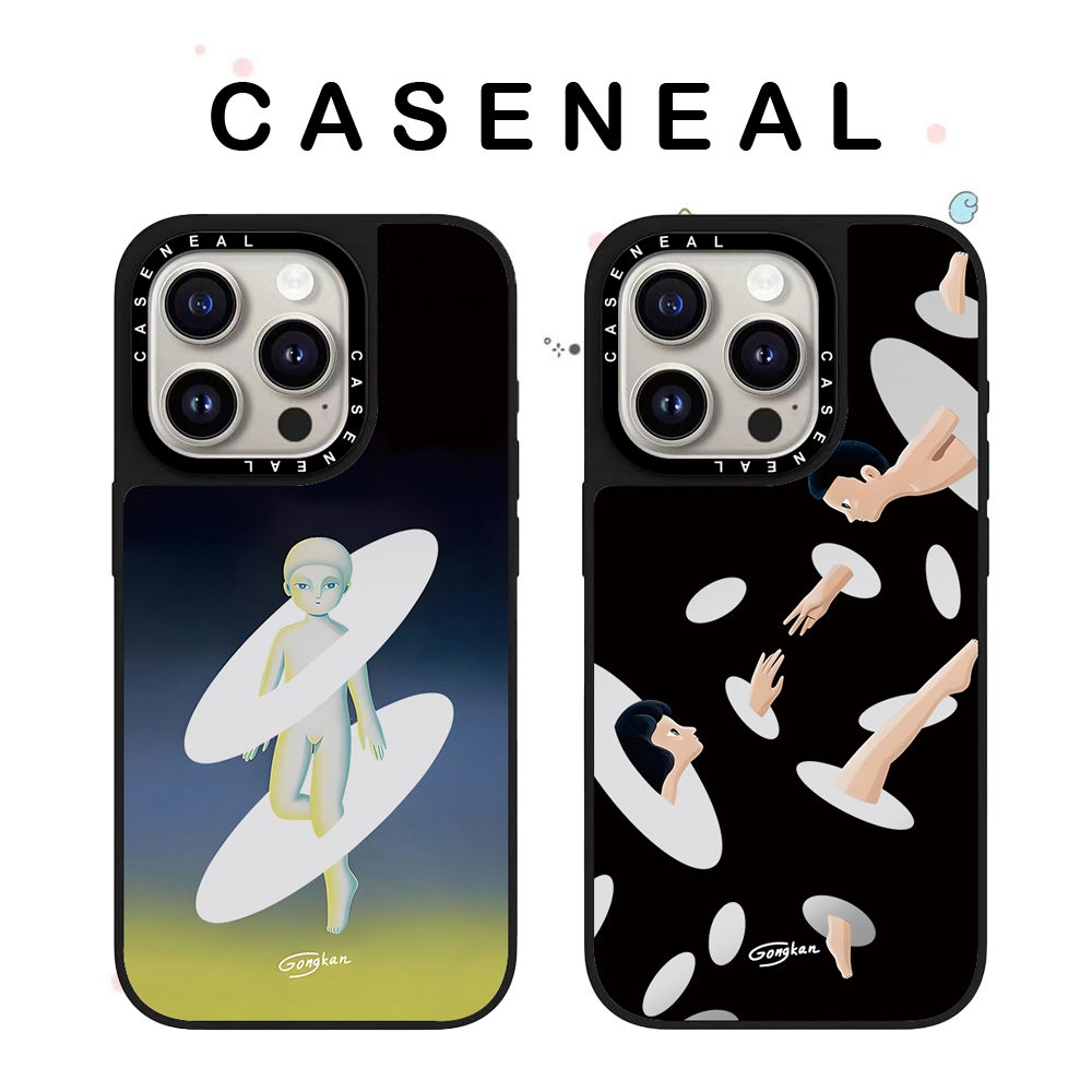 CASENEAL Anywhereประตูคุณภาพสูงกระจกเคสโทรศัพท์เหมาะสําหรับiPhone 17ProMax 17pro 17 air 16promax 16 15promax 15 14promax 13 13Promaxแฟชั่นAnti Drop Hard Case
