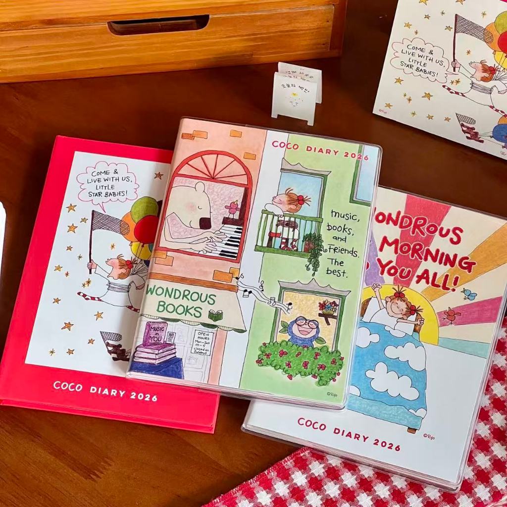 ❤️ฟรีปากกา โกโก้❤️สไตล์ใหม่~2026 2025 Japan Sauce Girl Schedule Book Year Plan Weekly Daily Student 