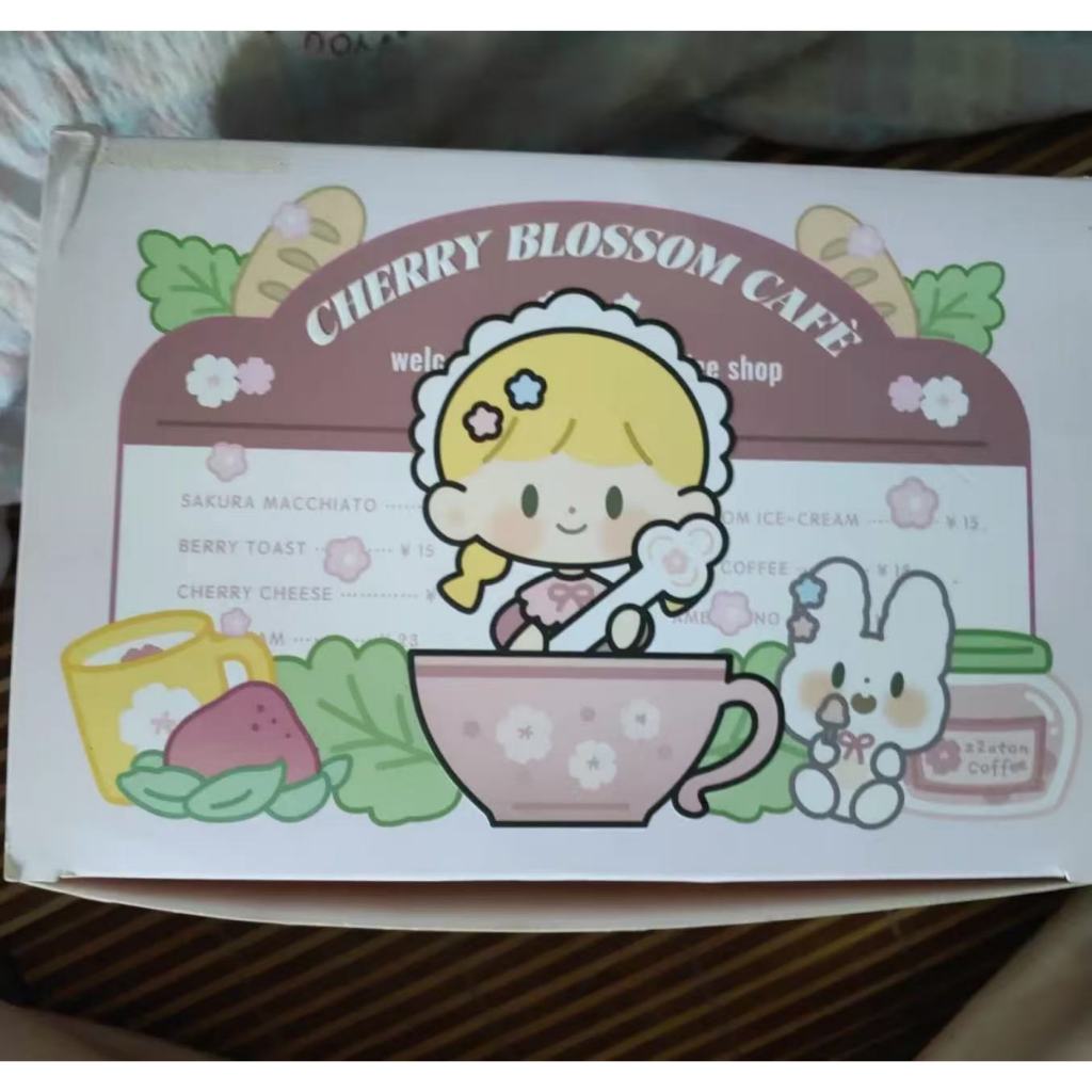 Table King Cherry Blossom Coffee Shop Series เครื่องประดับทํามือของสะสมของเล่นสร้างสรรค์เปิดกล่อง