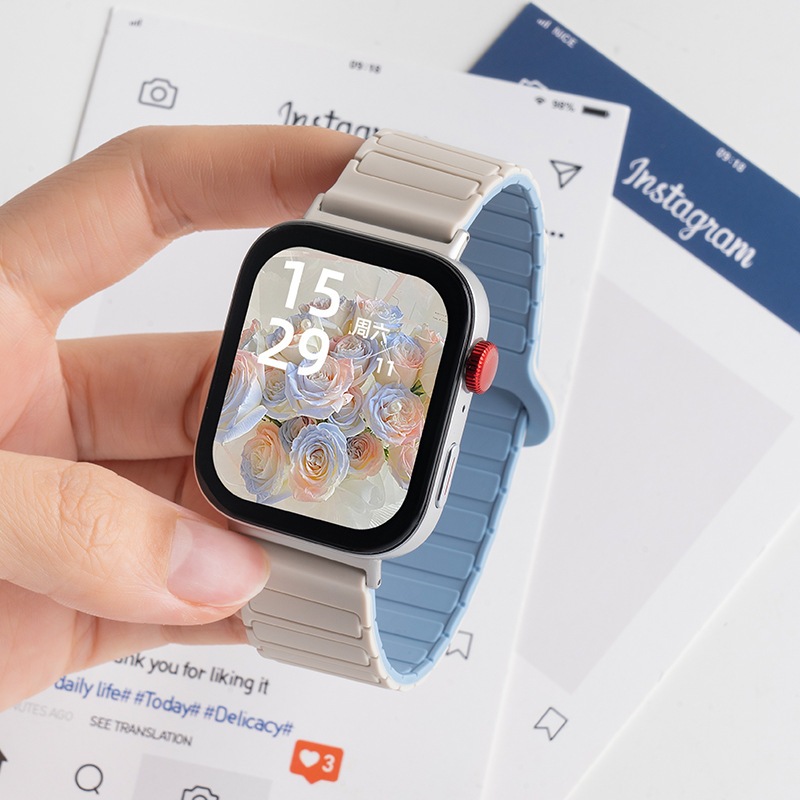 สําหรับ Huawei Watch Fit SE/1/2/3/4/4Pro Magnetic Loop สายซิลิโคนกันน้ํากีฬาใช้งานง่าย - รูปที่ 4