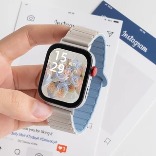 สําหรับ Huawei Watch Fit SE/1/2/3/4/4Pro/Fit 5/5Pro ห่วงแม่เหล็กสายรัดซิลิโคนกันน้ํากีฬาใช้งานง่าย