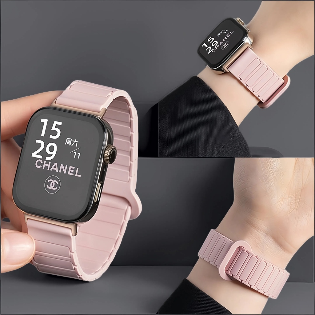 สําหรับ Huawei Watch Fit SE/1/2/3/4/4Pro Magnetic Loop สายซิลิโคนกันน้ํากีฬาใช้งานง่าย - รูปที่ 5