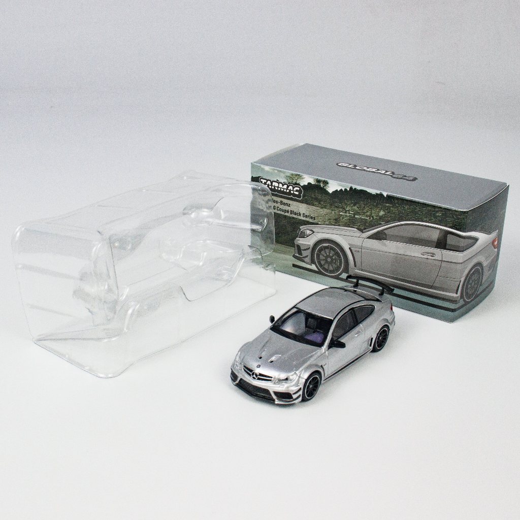 TarmacWorks 1: 64 Mercedes-Benz C63 AMG Coupe Mercedes-Benz Black Series โมเดลรถโลหะผสม