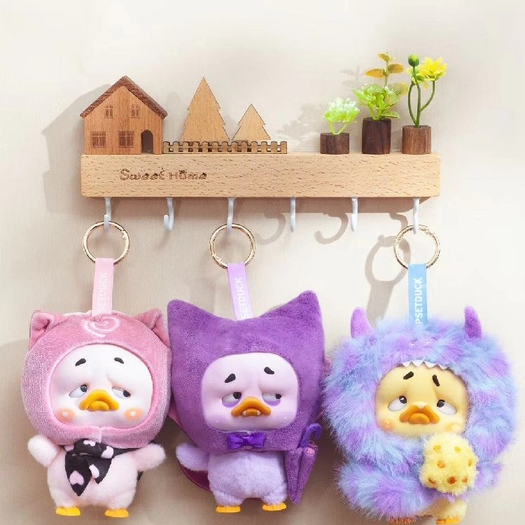 การ์ดตรวจสอบ1983 pocket Upsetduck BE RAINBOW DUCK V4 blindbox แกล้งทําเป็น lucky Duck Toy Figures bl