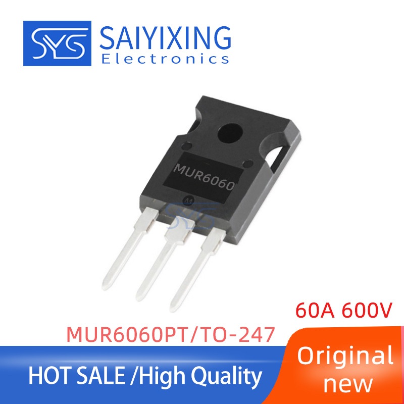 5PCS ยี่ห้อใหม่ MUR6060PT In-Line TO247 Quick Recovery Diode แรงดันสูง Shoteki หลอด 60A 600V MUR6060