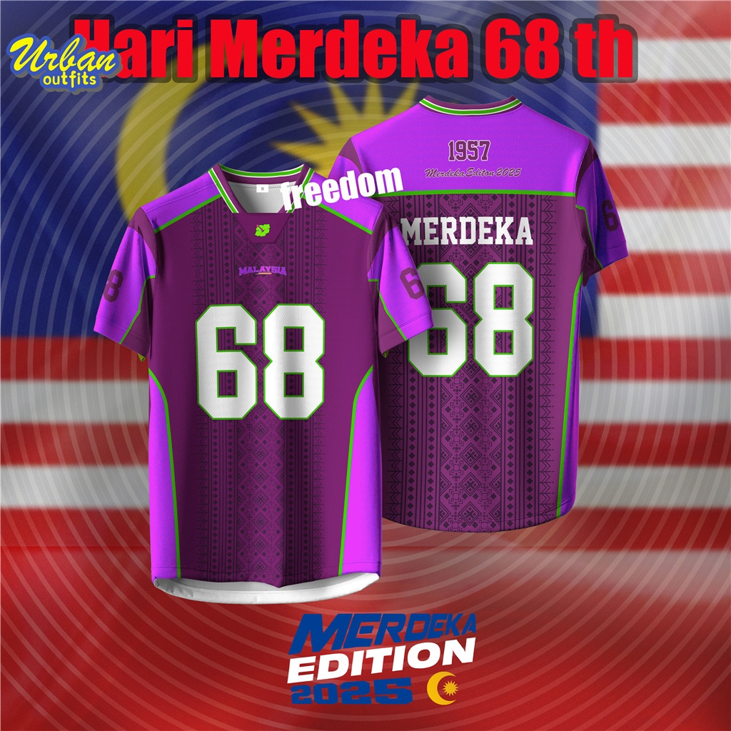 Free Custom Name & Number 2025 68th Independence Day เสื้อยืดสําหรับผู้ชายและผู้หญิง Streetwear 68th