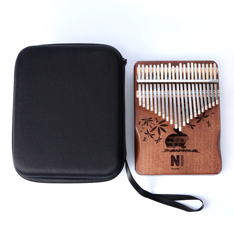 21 คีย์ Kalimba กรณี Thumb เปียโนกระเป๋าสีดําแบบพกพาสําหรับ Kalimba กันกระแทกกันน้ํา Kalimba กระเป๋า