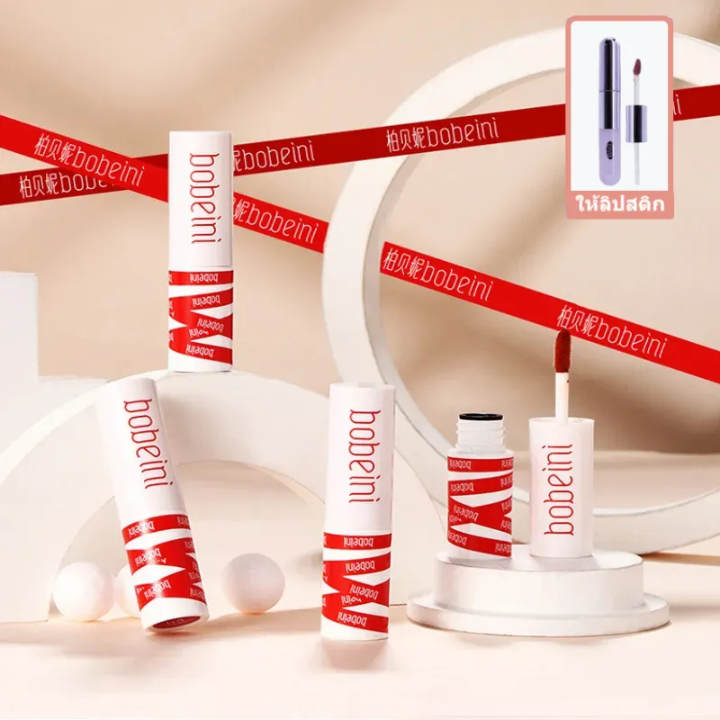 ลิปสติกมูส ลิปสติก ลิปกลอส Matte Velvet Matte Whitening ง่ายต่อการสี Hold Makeup Lip Gloss Mirror Water Gloss Lip Glos