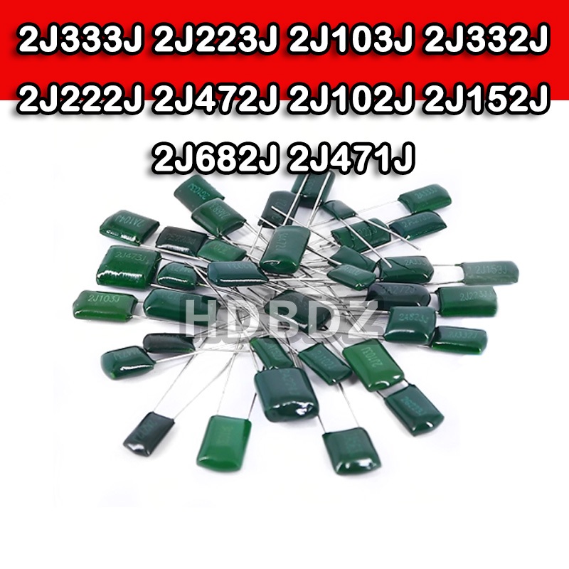 100PCS ตัวเก็บประจุโพลีเอสเตอร์ 2J333J 2J223J 2J103J 2J332J 2J222J 2J472J 2J102J 2J152J 2J682J 2J471