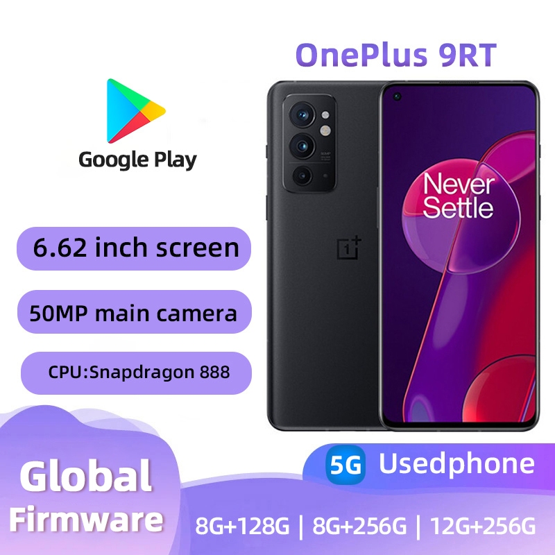 Oneplus 9RT(5G)สมาร์ทโฟนปลดล็อค 256GB All-Colors Good Condition โทรศัพท์มือสองต้นฉบับ