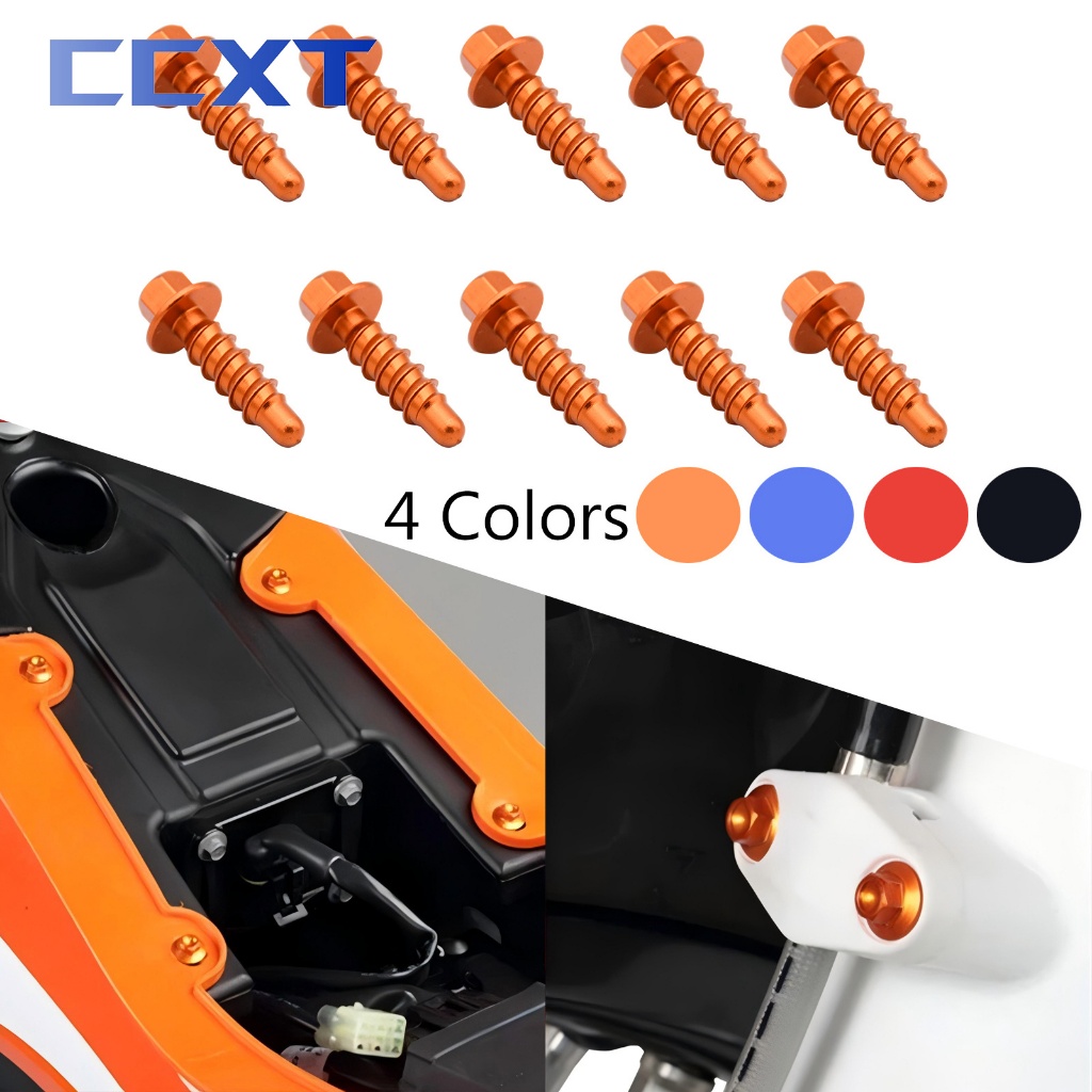 ชุดสกรูเกลียว สําหรับรถวิบาก KTM SX SXF XC XCF XCW EXC EXCF TPI Six Days 125-530cc 2004-2019 2020 2021 2022 10 ชิ้น