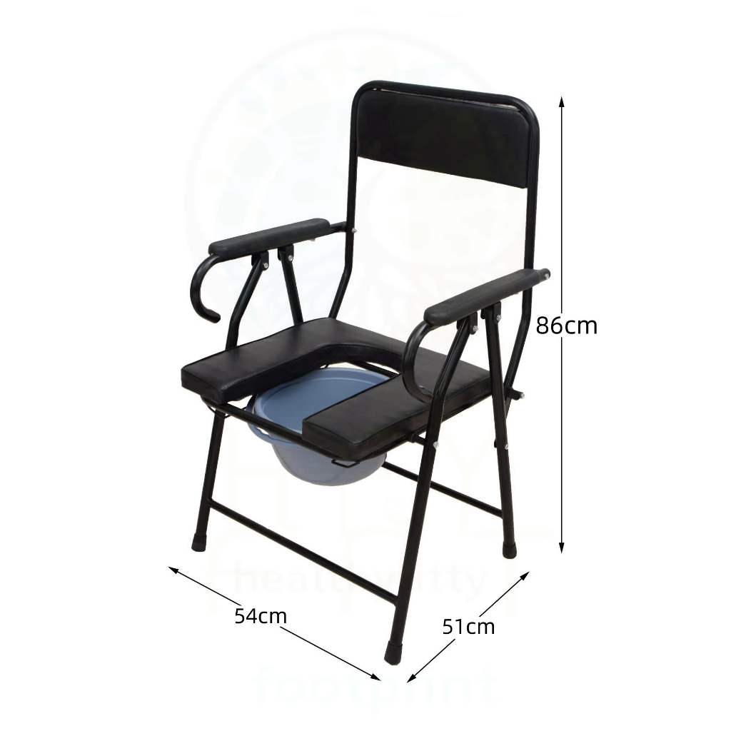 【COD】นั่งนั่งอาบน้ำอาบน้ำอาบน้ำมือถือ เก้าอี้ห้องน้ำคอมโมด + ที่พักหลัง + ถาดปัสสาวะ Tandas เก้าอี้ห้องน้ำผู้ป่วย Kerusi ประเภทพกพา ห้องน้ำม - รูปที่ 4