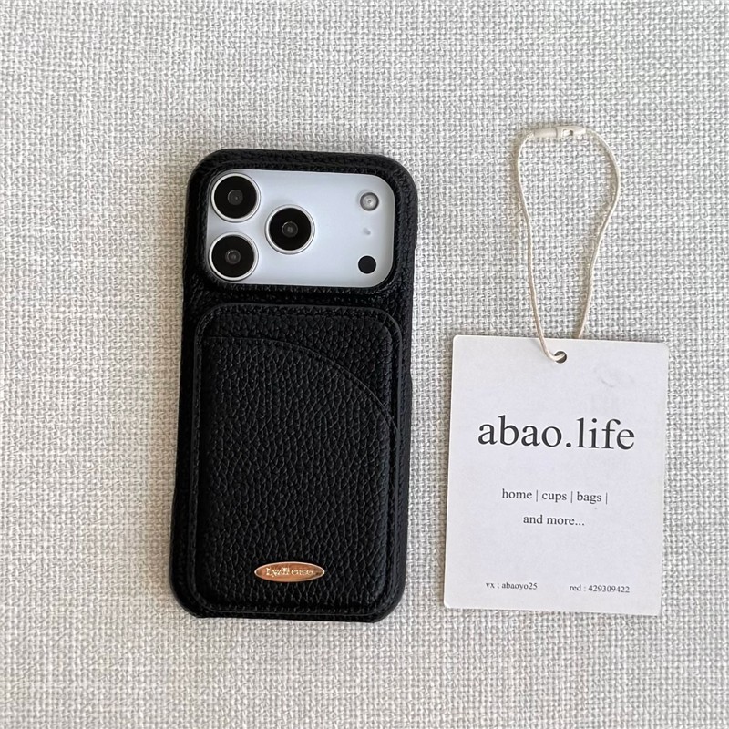 หรูหราสีทึบหนังกรณีโทรศัพท์สําหรับ ไอโฟน 11 12 13 14 15 16 17 มือโปร สูงสุด อากาศ ธุรกิจบัตรกระเป๋าสตางค์ฮาร์ดป้องกันปกหลัง - รูปที่ 2