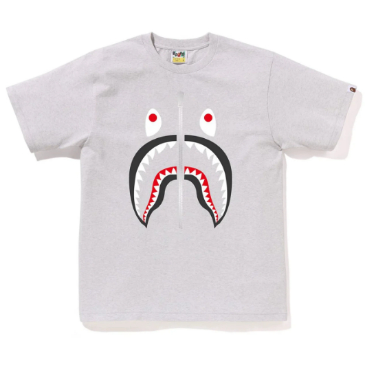 【มีสินค้า】ใหม่ BAPEe A Bathing Ape เสื้อยืดลําลอง ผ้าฝ้าย แขนสั้น พิมพ์ลายฉลาม สําหรับผู้ชาย ผู้หญิง