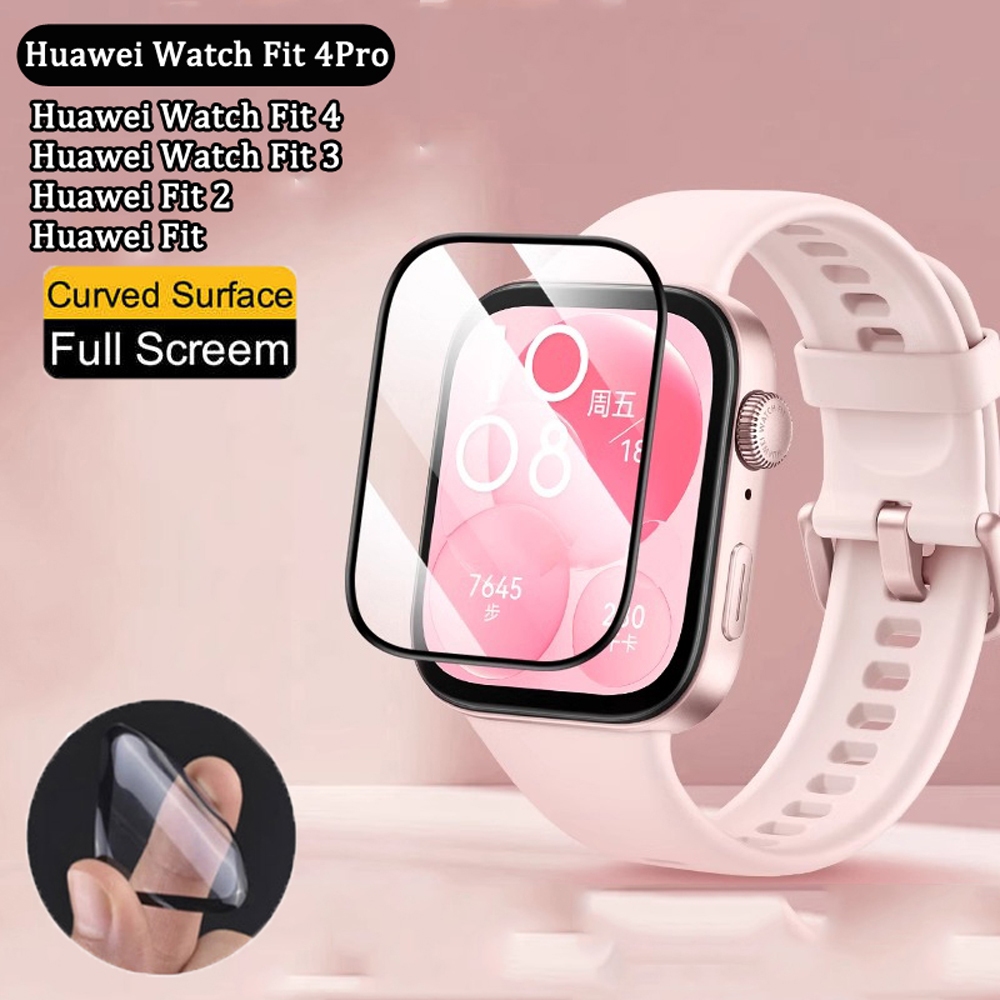 สําหรับ Huawei Watch Fit 4Pro/Fit 4/Fit 3/Fit 2/Fit 3D โค้ง PET ป้องกันฟิล์มเต็มรูปแบบป้องกันหน้าจอส