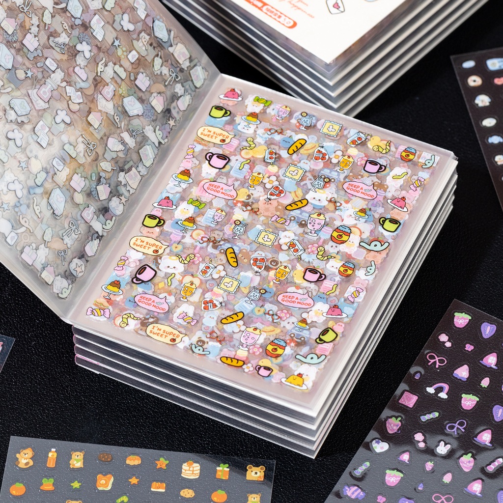 OHAYA |Mini deco ตัดฟิล์มสติกเกอร์หนังสือจมูกขนาดเล็ก Ga รูปแบบเด็กคู่มือสติกเกอร์แต่งเล็บสัตว์เลี้ยงกันน้ํา