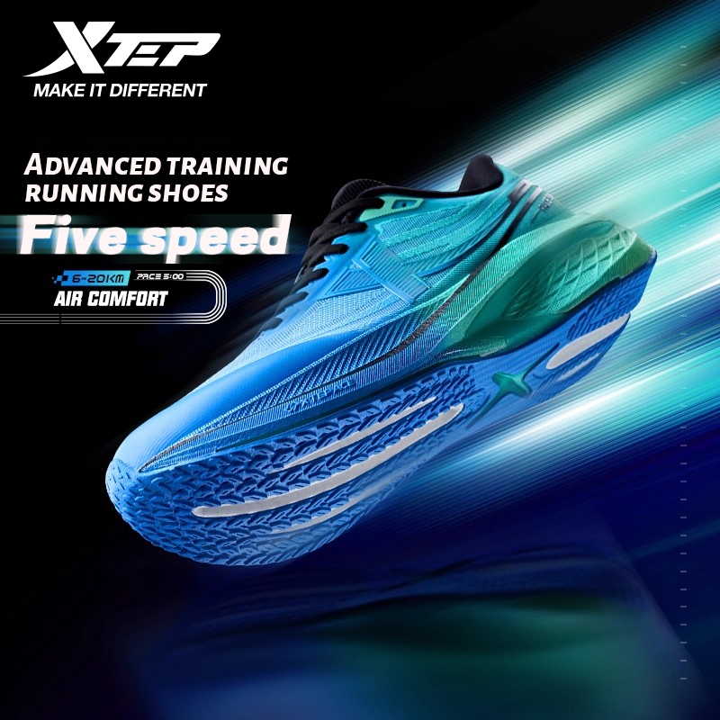 XTEP Five Speed 3.0 รองเท้าวิ่งผู้ชายตาข่ายระบายอากาศกีฬาดูดซับแรงกระแทกเชือกข้ามผู้หญิงรองเท้า