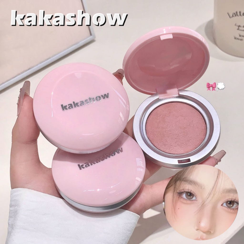 KAKASHOW Matte Blush Palette - โทนสีชมพูธรรมชาติแก้มกันน้ํา Long Lasting Low Saturation Rouge สําหรับสาวหวาน C576
