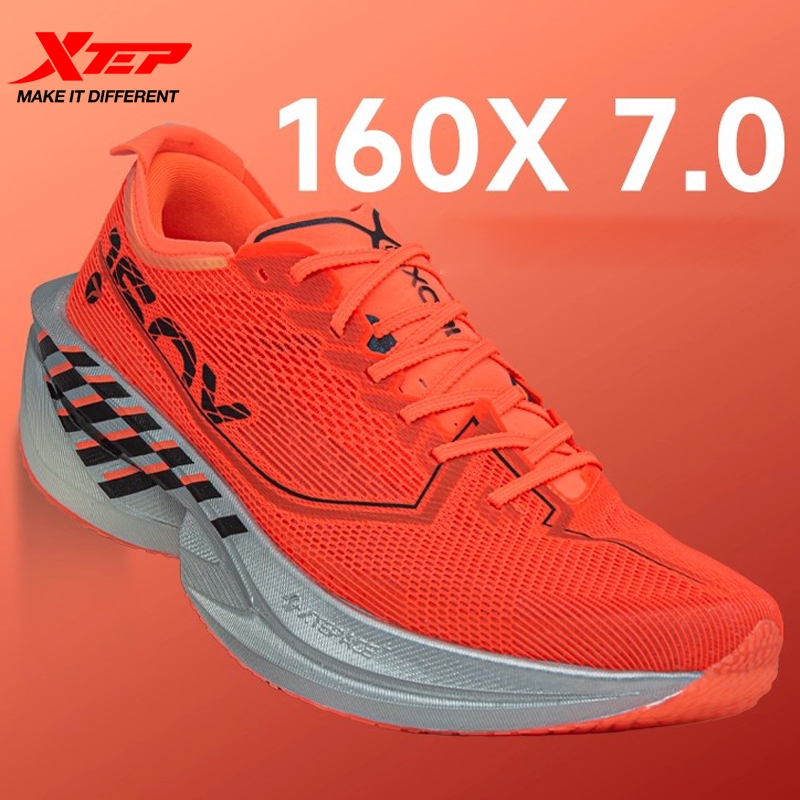 XTEP 160X7.0 42KM+ รองเท้าวิ่งผู้ชายรองเท้ามาราธอนแผ่นคาร์บอนระบบดูดซับแรงกระแทกขั้นสูง