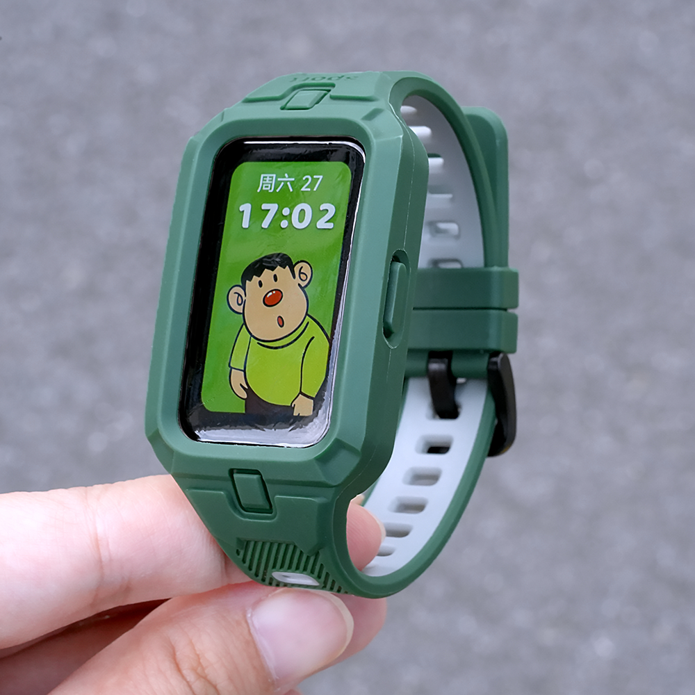 กีฬาทนทาน ISilicone สําหรับ Huawei Band 10 9 8 7 6 Pro สายรัดข้อมือ 2 in 1 ออกแบบคลุมทั้งหมดป้องกันกรณีพร้อมแถบยางสําหรับ Honor Band 6 เปลี่ยนอุปกรณ์เสริม - รูปที่ 6