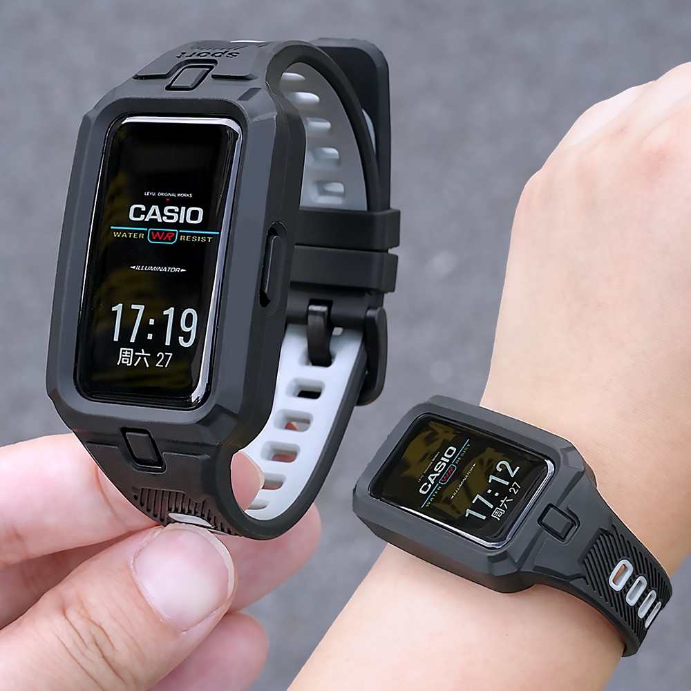 กีฬาทนทาน ISilicone สําหรับ Huawei Band 10 9 8 7 6 Pro สายรัดข้อมือ 2 in 1 ออกแบบคลุมทั้งหมดป้องกันกรณีพร้อมแถบยางสําหรับ Honor Band 6 เปลี่ยนอุปกรณ์เสริม