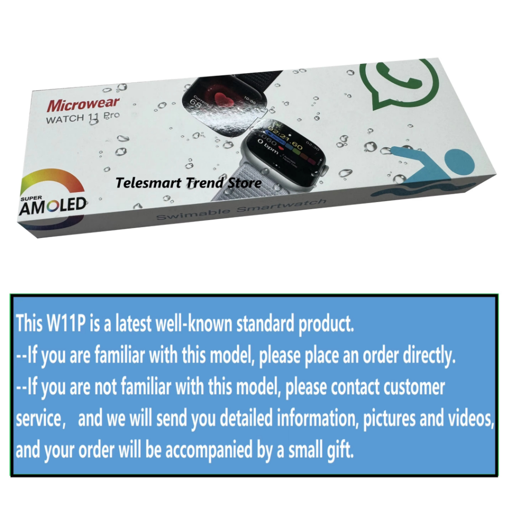 ใหม่ล่าสุด Microwear W11 Pro Smart Watch S11 S Series 11 Smartwatch Quick Replies Wh***App Chat With