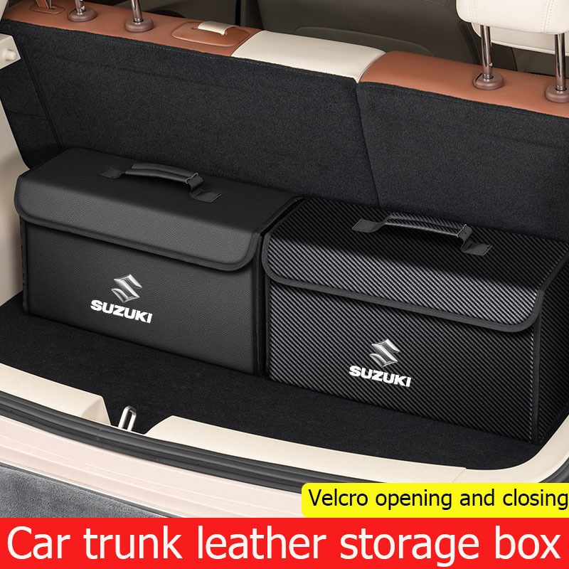 SUZUKI รถTrunk Organizerขนาดใหญ่ความจุอเนกประสงค์เครื่องมือPUหนังพับกระเป๋าสําหรับSuzuki Raider 150 